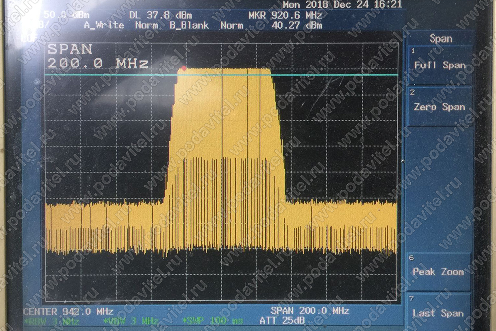 Тестирование частоты 1805-1880 МГц  - 40dbm / 10W